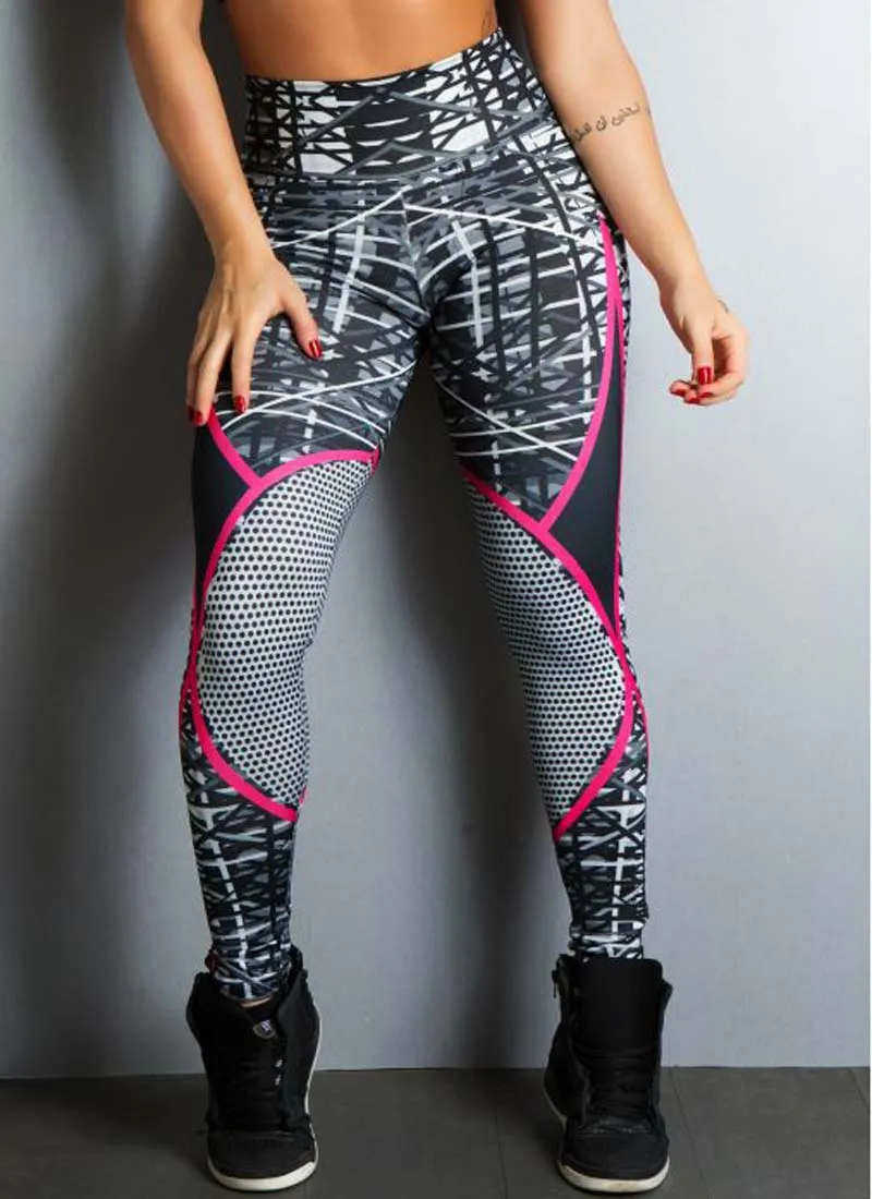 VenusFox Sports Printing Style High Waist Leggings