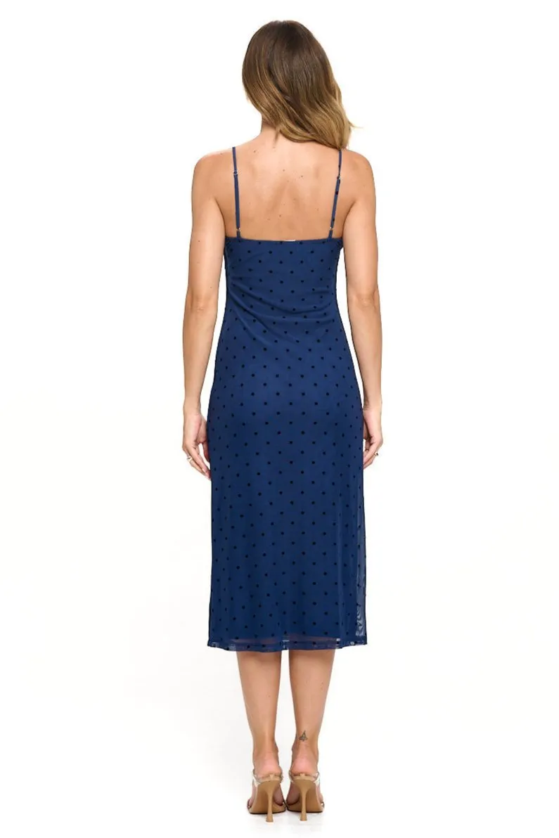 Victoria Clip Dot Cami Midi Dress