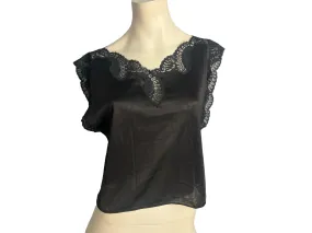 Vintage black 70's lingerie top GiGi M