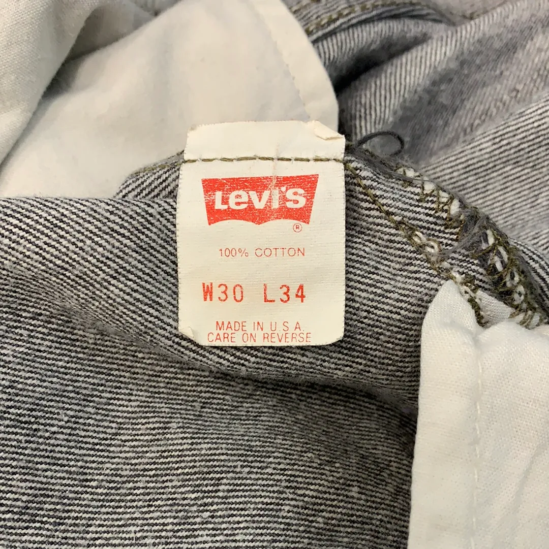 Vintage Levi’s 501 Grey Denim Jeans - W30