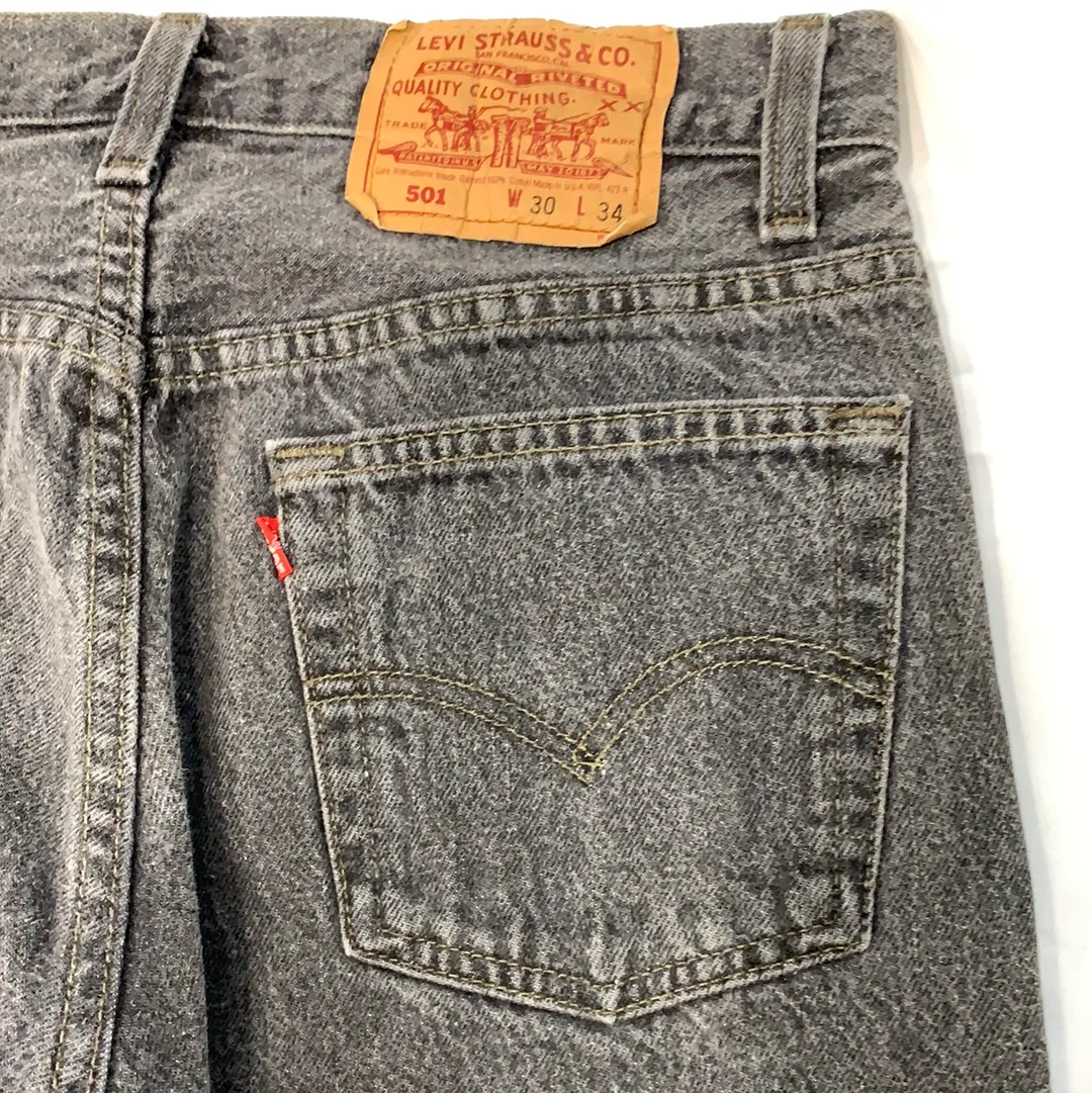 Vintage Levi’s 501 Grey Denim Jeans - W30