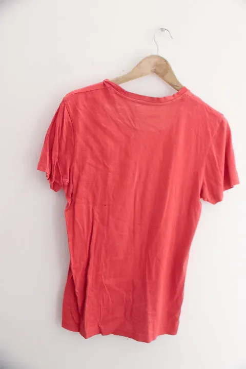 Vintage Lyle & Scott red small plain tees