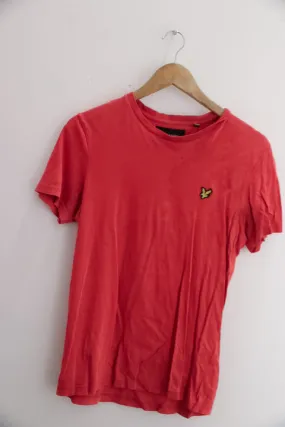 Vintage Lyle & Scott red small plain tees