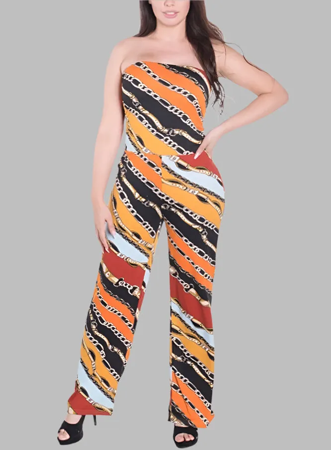 WOMEN "Abstract Sleeveless Jumpsuit"