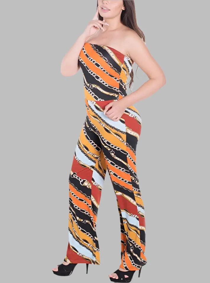 WOMEN "Abstract Sleeveless Jumpsuit"