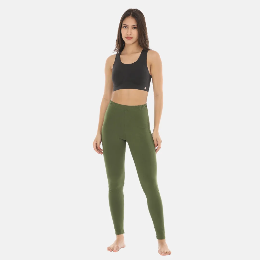 Women's Leggings | High-Waist | Ankle-Length | Breathable Cotton & Stretch Fit