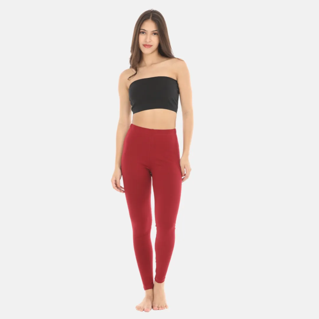 Women's Leggings | High-Waist | Ankle-Length | Breathable Cotton & Stretch Fit