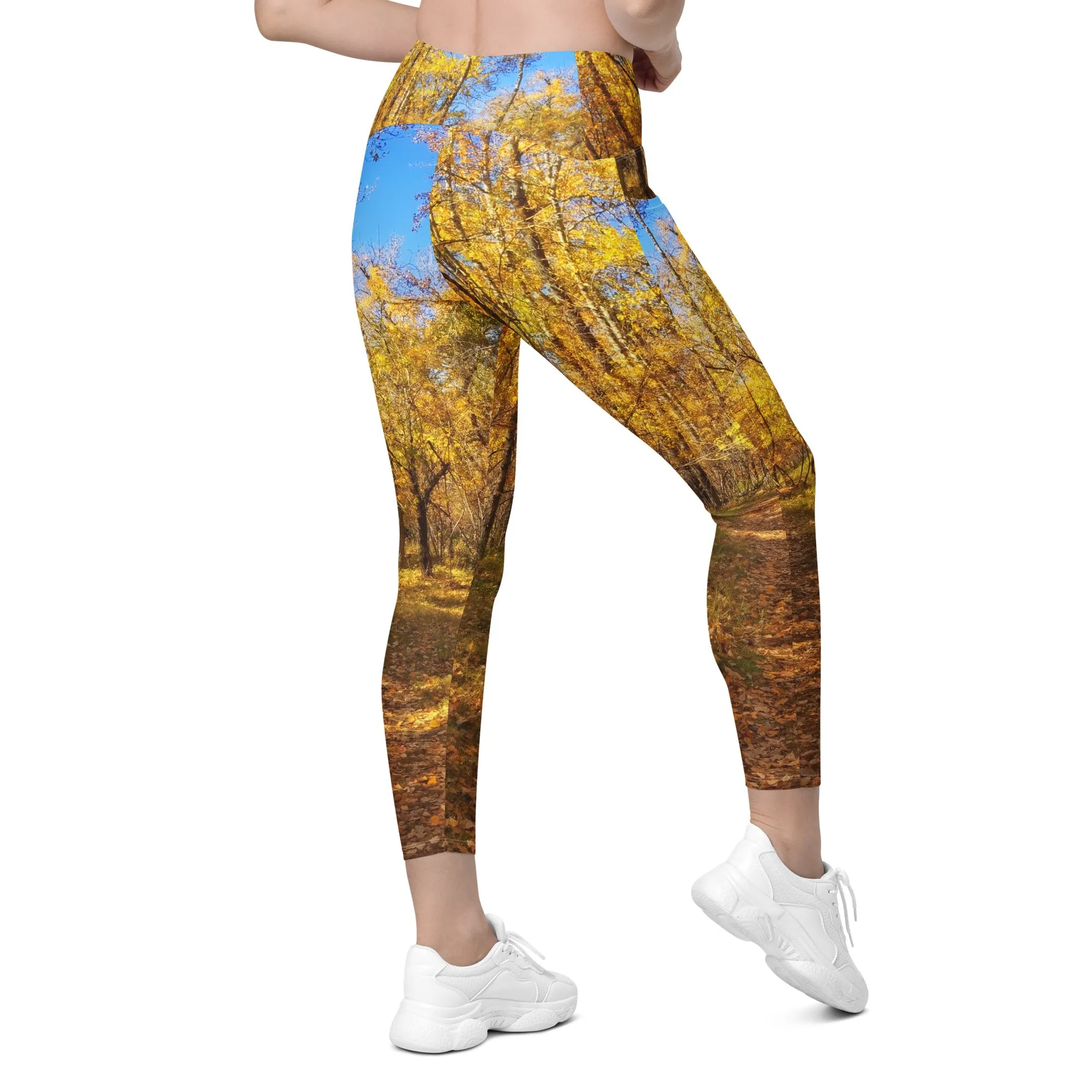 Women's Leggings with pockets - Carburn Park Fall Colours