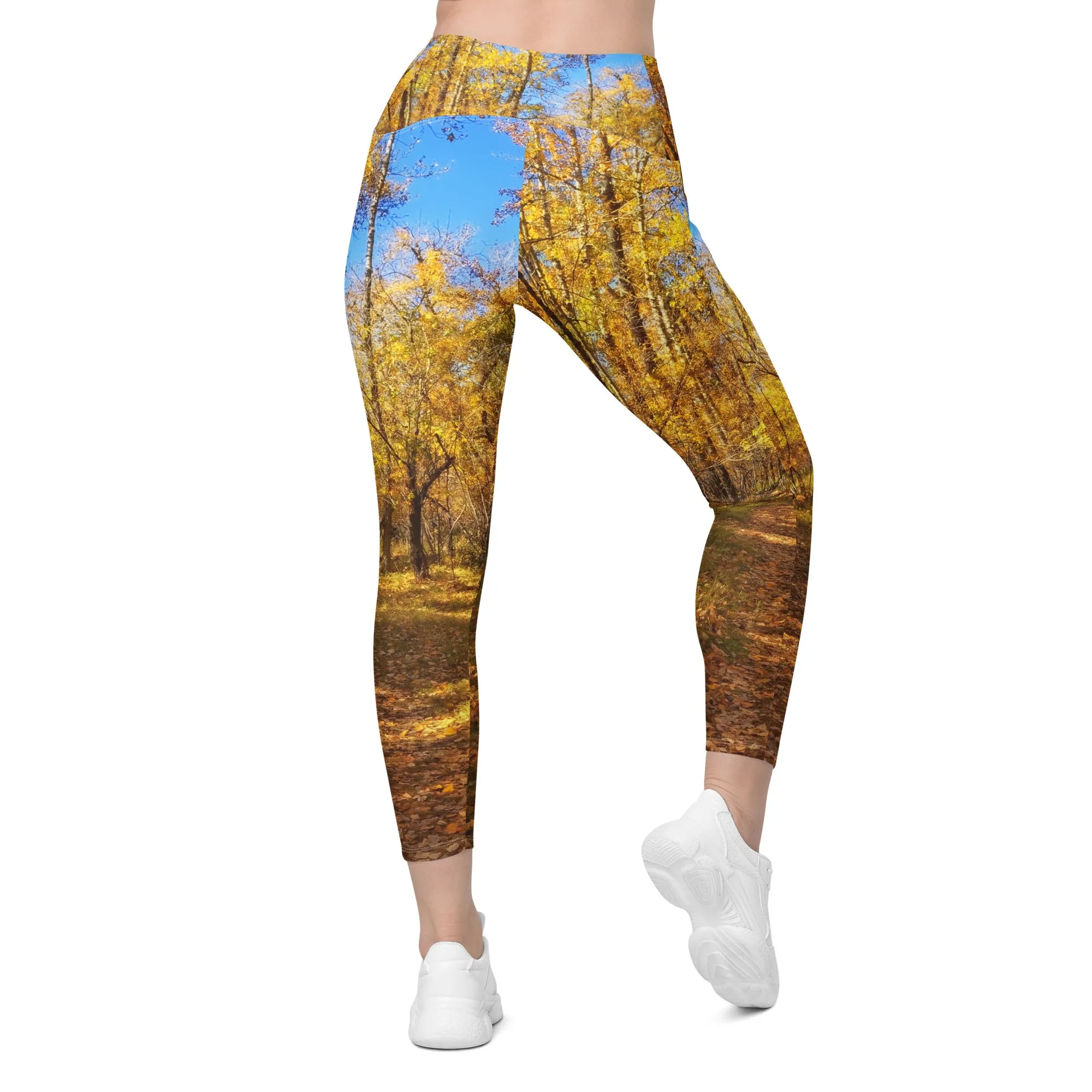 Women's Leggings with pockets - Carburn Park Fall Colours