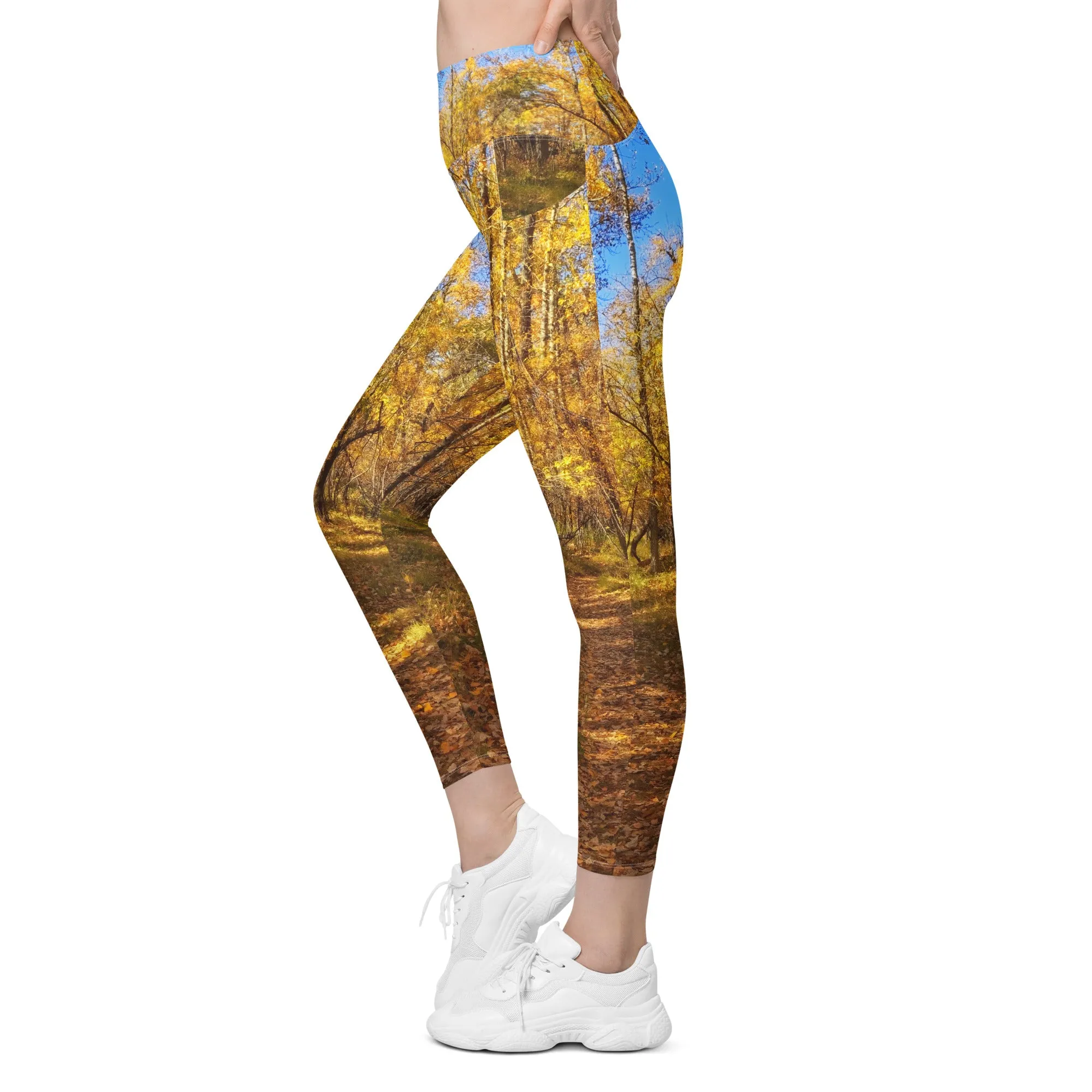 Women's Leggings with pockets - Carburn Park Fall Colours