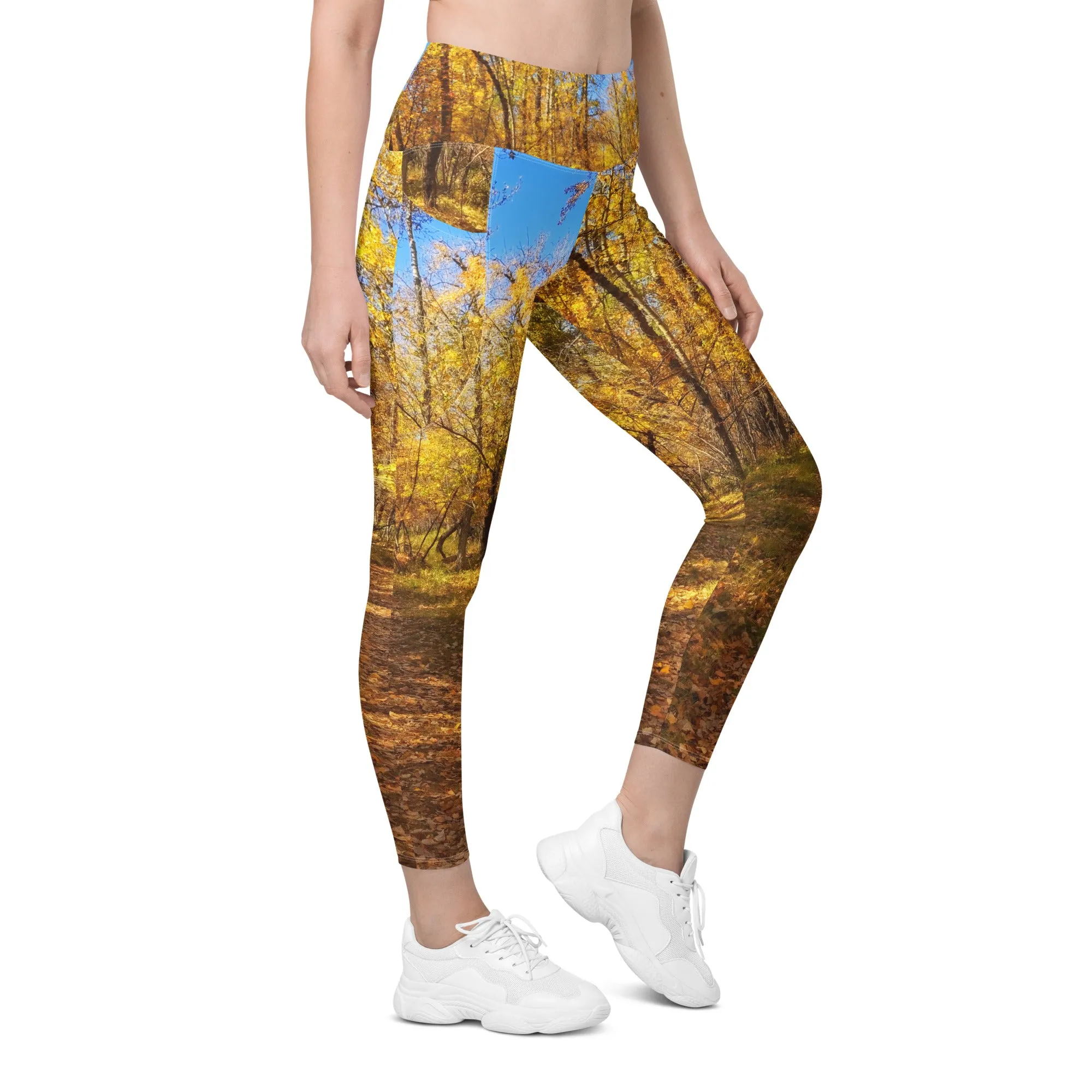 Women's Leggings with pockets - Carburn Park Fall Colours