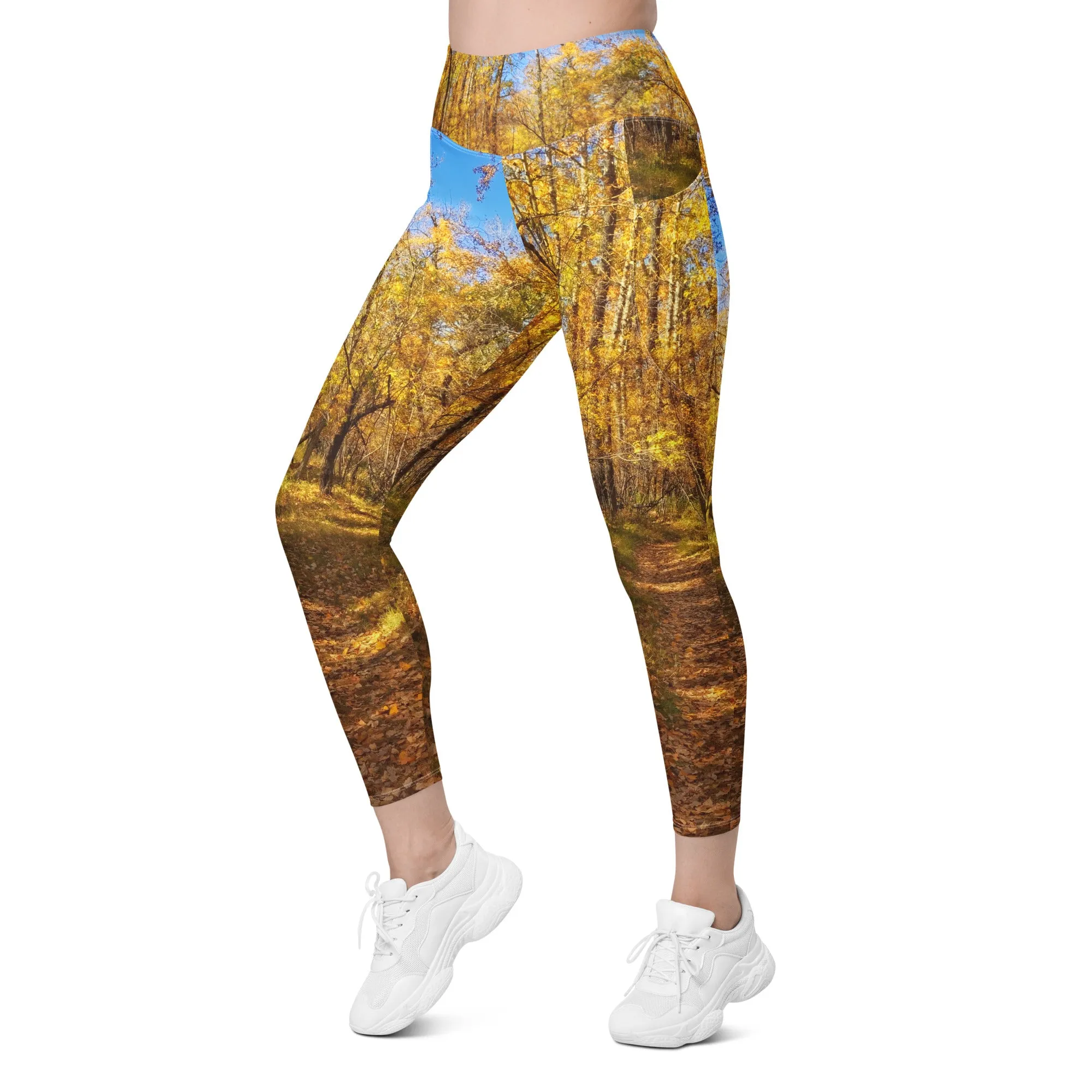 Women's Leggings with pockets - Carburn Park Fall Colours